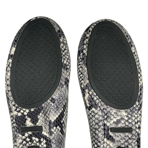 Tory Burch Tri Color Python Embossed Leather Minnie Flats Size 8.5 Animal Print - Picture 14 of 16